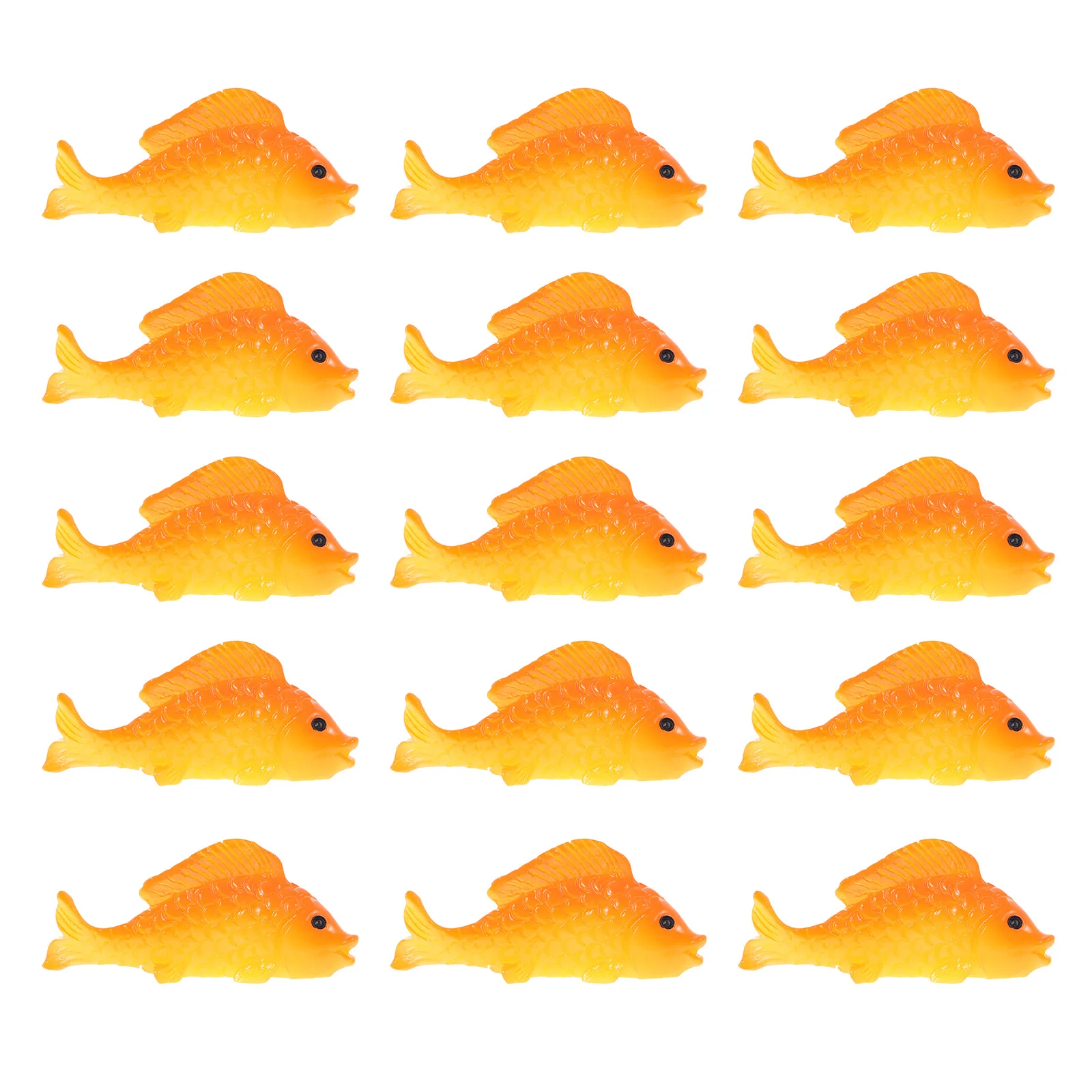 

15Pcs Goldfish Ornament Mediterranean Style Resin Decorative Micro Landscape Garden Home Office Decor Miniature Resin Goldfish