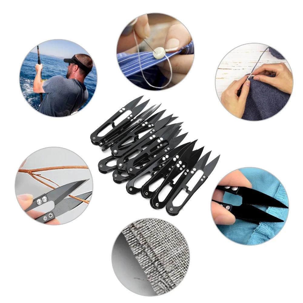 12Pcs Portable High Carbon Steel Thread Cutter Scissors Mini Small Snips Mini Sewing Scissors Yarn Snips Clippers For Sewing