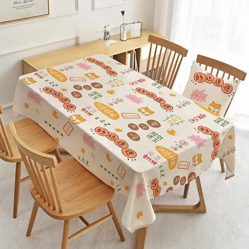 TZ02-A-New Tablecloth Waterproof, Oil Proof, No Wash Table Mat, Outdoor Simple Rectangular Coffee Table Cloth