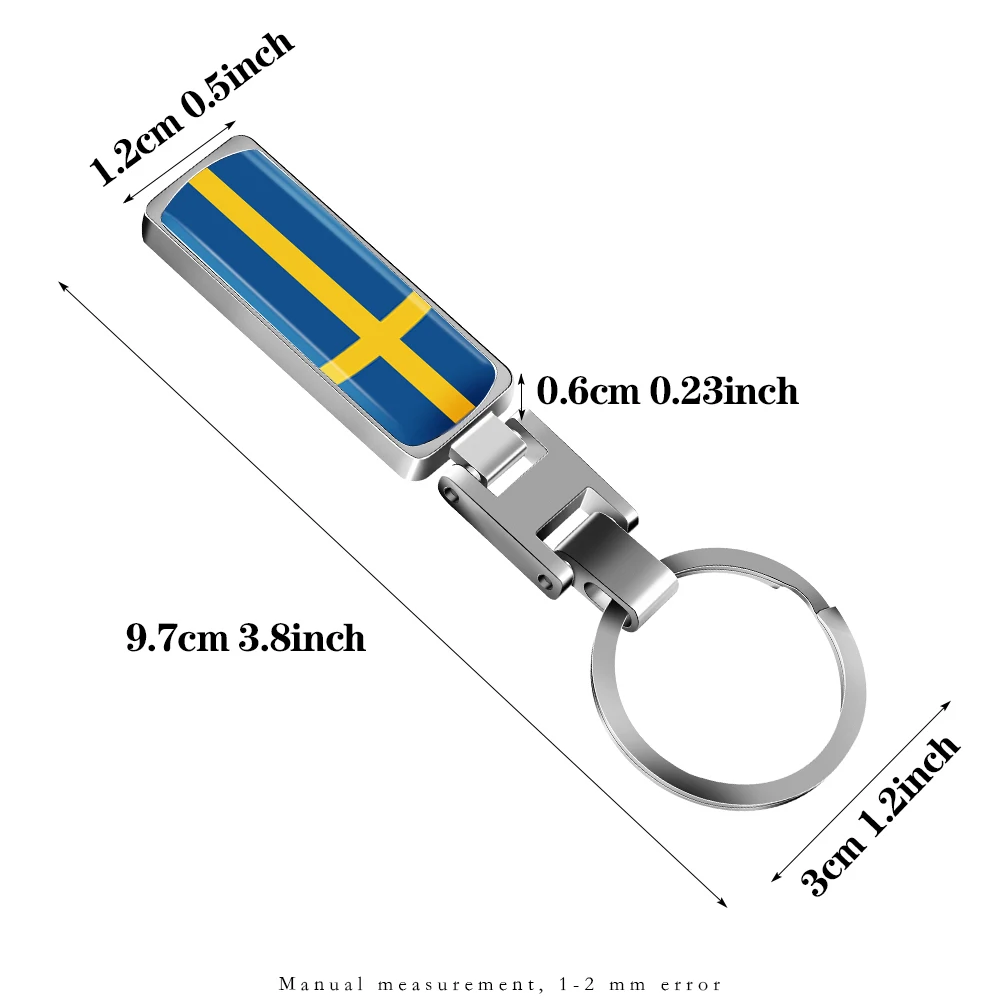 1 шт., автомобильные аксессуары, 3D металлическая шведская фотогалерея, брелок для ключей, подарки