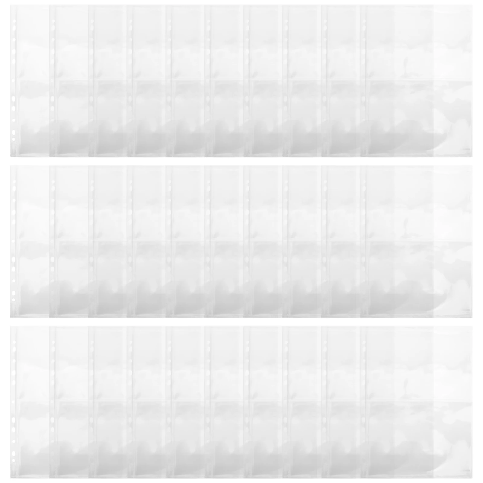 

40pcs Clear A4 Album Sheet Single-Sided For Collector Pages Binder Plastic Sleeves Storage Insert Pages Stamp Collecting Sheets