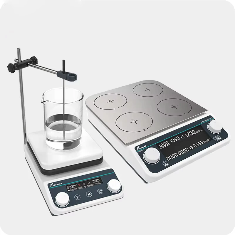 Single Multiple Magnetic Stirrer With Heating Stirrer Lab Thermostatic Digital Display Magnetic Mixer Hot Plate 110-220V