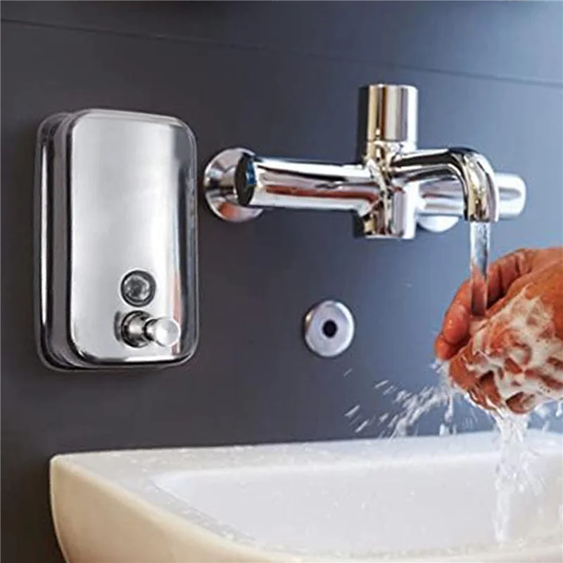 

ABDJ-2X Настенный насос для душа Насадка для мыла для рук Дозатор пенного мыла Дозатор мыла Настенный дозатор из нержавеющей стали A