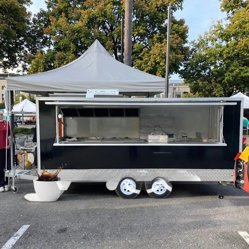 Mobile Food Truck Manufacture Custom Bbq Burger Ice Cream Coffee Trailer Street Food Van Cart Fully Equipend Food-truck