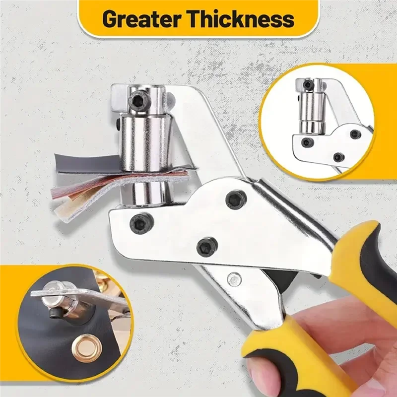 

B08B-Grommet Pliers Kit 3/8 Inch 10Mm Handheld Hole Punch Tools With 200 Set Eyelet Grommets For Leather, Canvas, And Clothing