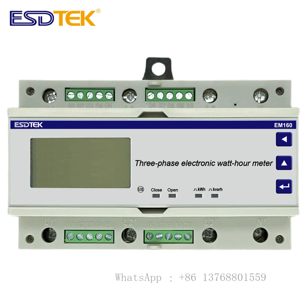 EM160TR-380V-5A Din Rail Type Smart Electric Energy Meter/digital Electronic Watt Power Meter/smart Meter