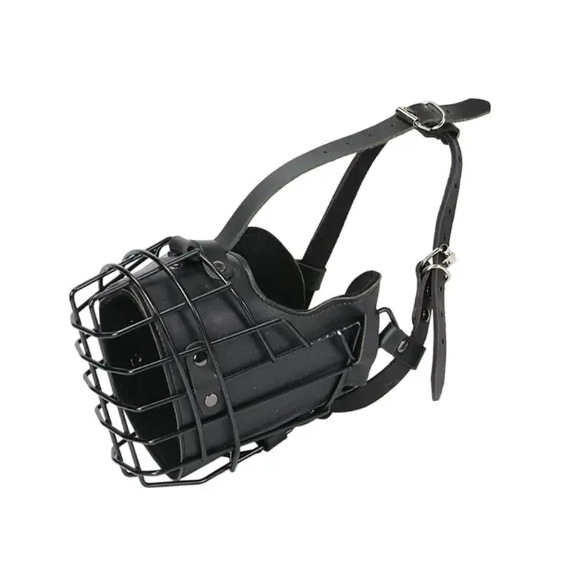 Routine Handling Dog Basket Cover for Medium to Large Dogs, Open Wire Form with Leather Fastening for Training