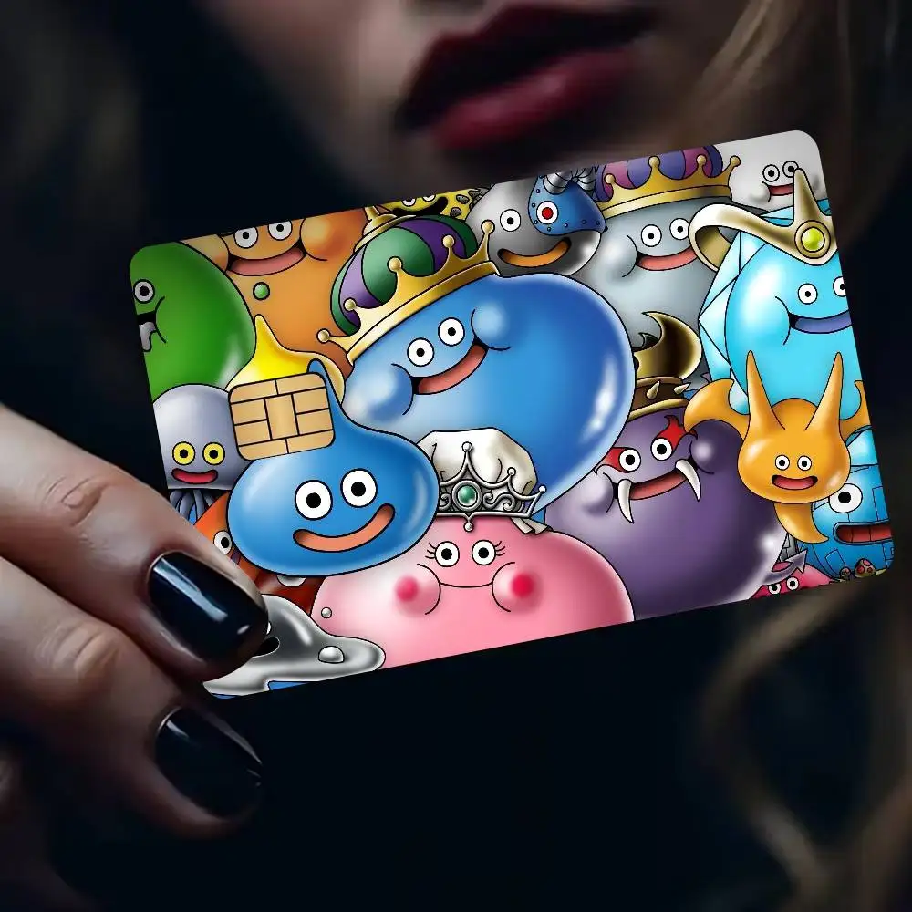 Game D-Dragon Quest Anime Spend or Save Funny Shell On Off Ultra Thin No Fade Sticker Skin Cover Film for Debit Credit Card