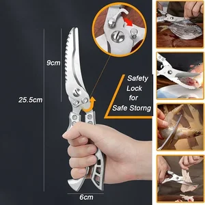 Laser apricot Kitchen Knife Cutelo Fature Fruits Bread Knife Barbecue boning knife cutting chicken convenient scissors knives 10 Main Sales Handmade Knives for Barbecue - №4