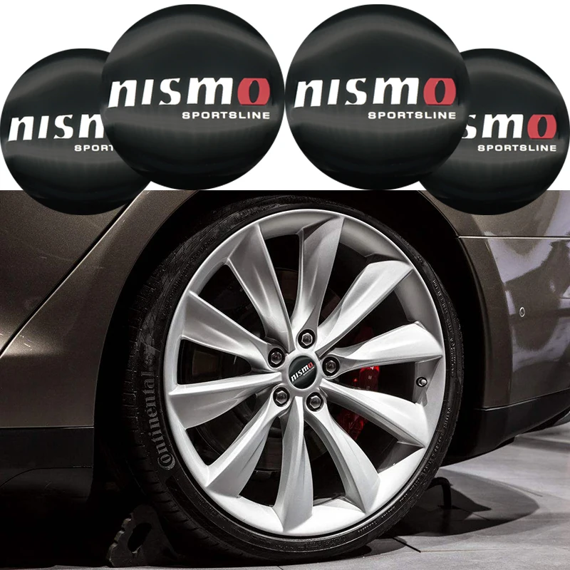 4pcs 56/60mm Wheel Hub Caps Sticker Car Emblem Badge Decoration For Nissan Nismo GTR Versa X-Trail Xterra Qashqai X-Trail Juke