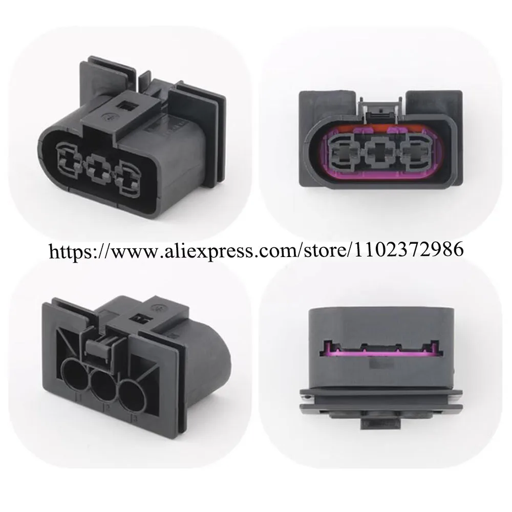 100Set 1j0906443 1j0906233 Auto Waterdichte Kabel Connector 3 Pin Auto Plug Famale Male Socket Inclusief Terminal Afdichting