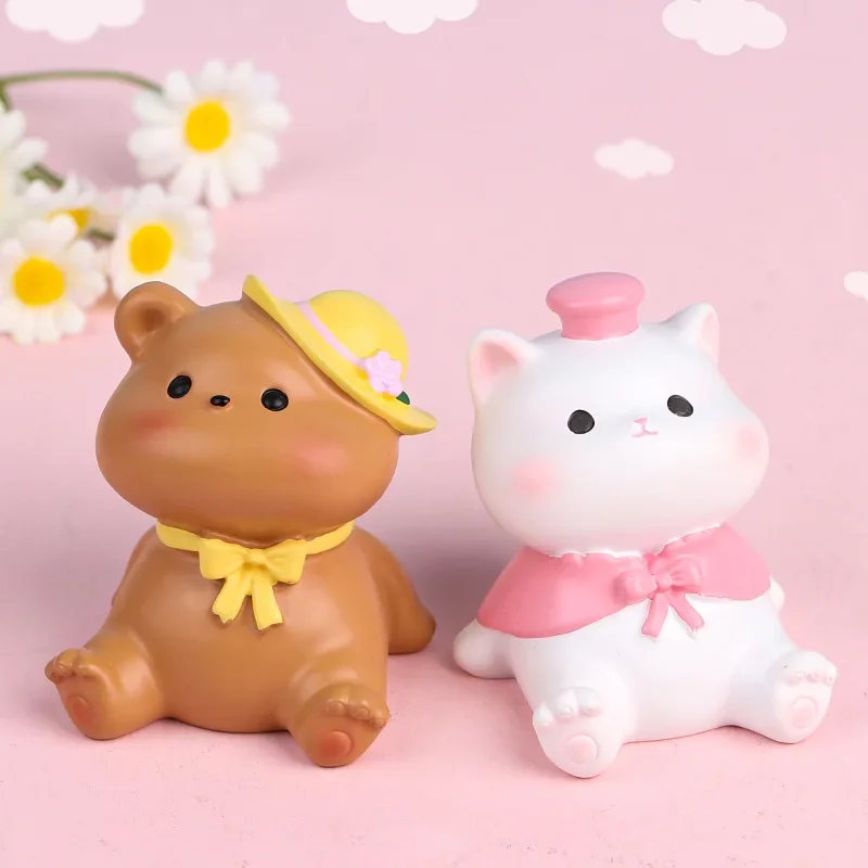 New Style Cartoon Animals Action Figures Workmanship Kawaii Beauty Model Computer Case or Table Decoration Birthday Gifts Girls