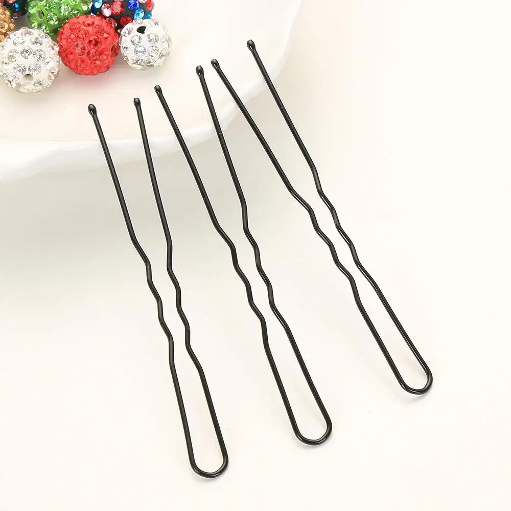 20PCS/PACK U Shaped Hairpin Waved Hair Clips Bobby Pins 5/7cm Metal Barrette Women Headwear Bridal Hairstyle Tool