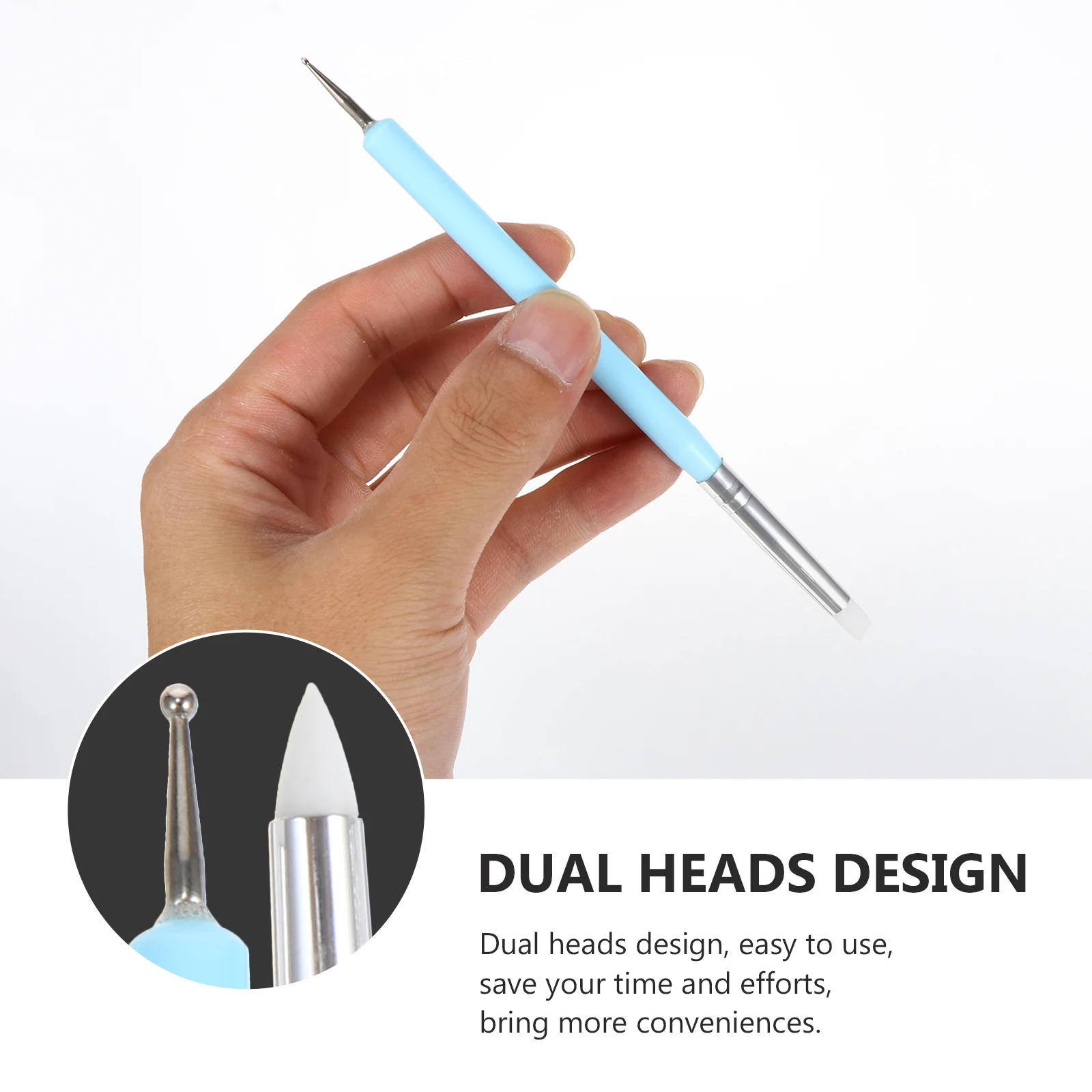 

5Pcs Silicone Dotting Needle Pen Nail Art Brush for Salon DIY Gel Nails Manicure Set Suitable Natural False Nails Professional