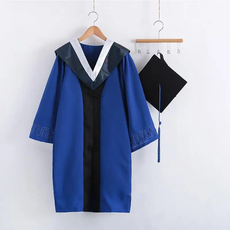 Afstudeeruniform Jurk Pet 2023 Unisex Afstuderen Bachelor Kostuum School Universiteit Diploma Uitreiking Baccalaureaat Jurk