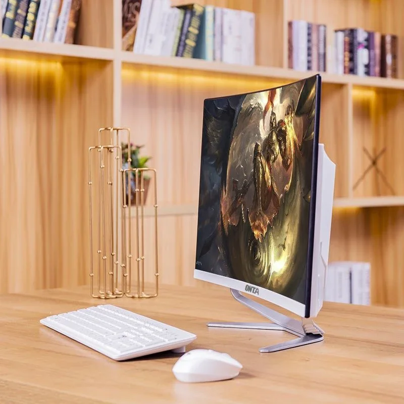 OEM/custom Production Curved Screen All In One Computer 23.8 27 32-inch Game Independent Graphics Card Desktop All-in-one PC