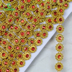 4 Yards Small Plum Diamond Chain Lace Acrylic Rhinestone Lace Dance Skirt Clothing Accessories DIY Lace for Dress Garment Patch