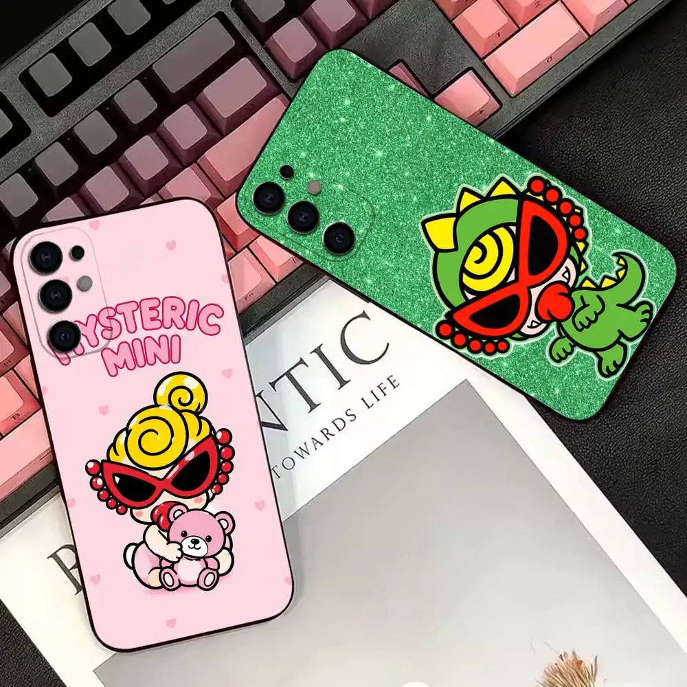 Cute G-HystericS M-miniS Kawaii  Phone Case For Samsung S25,S23,S22,S20,S21,S30,Ultra,Plus,Note,5G Black Cover
