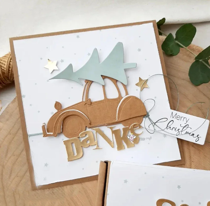 New Craft metal cutting dies cut die mold Christmas tree gift car Scrapbook paper craft knife mould blade punch stencils dies
