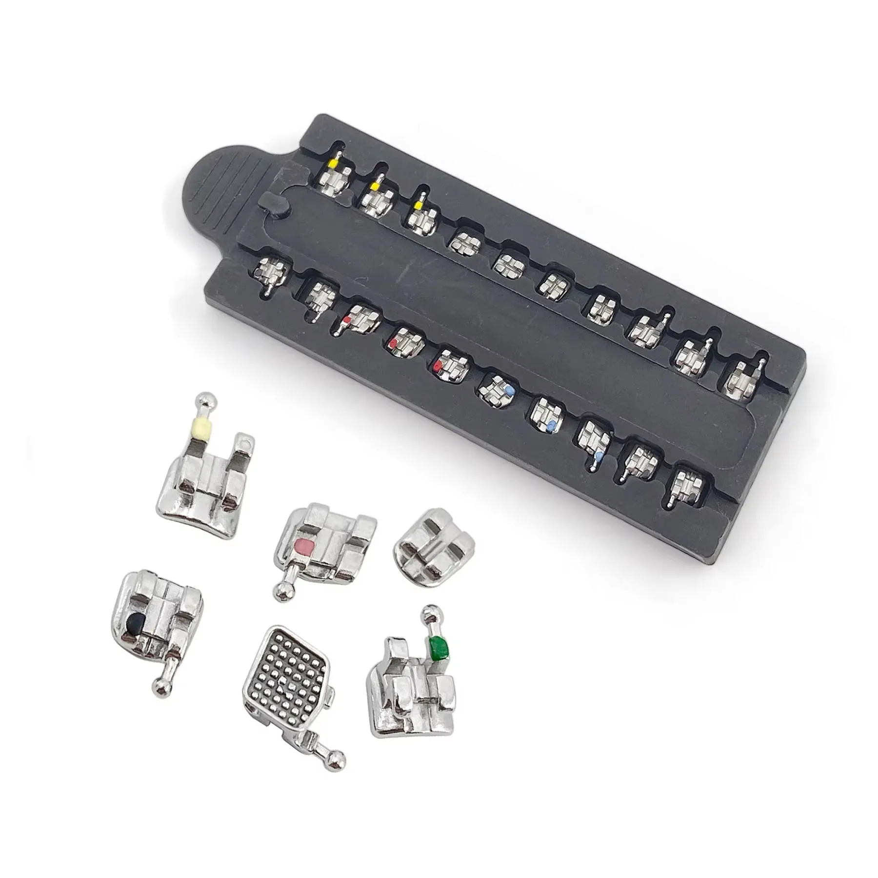 20 piezas SYNI soportes de ortodoncia Dental MIM soportes de Metal monobloque soportes de dientes de dentista Mini MBT/Roth 022/018 ganchos 345 soportes