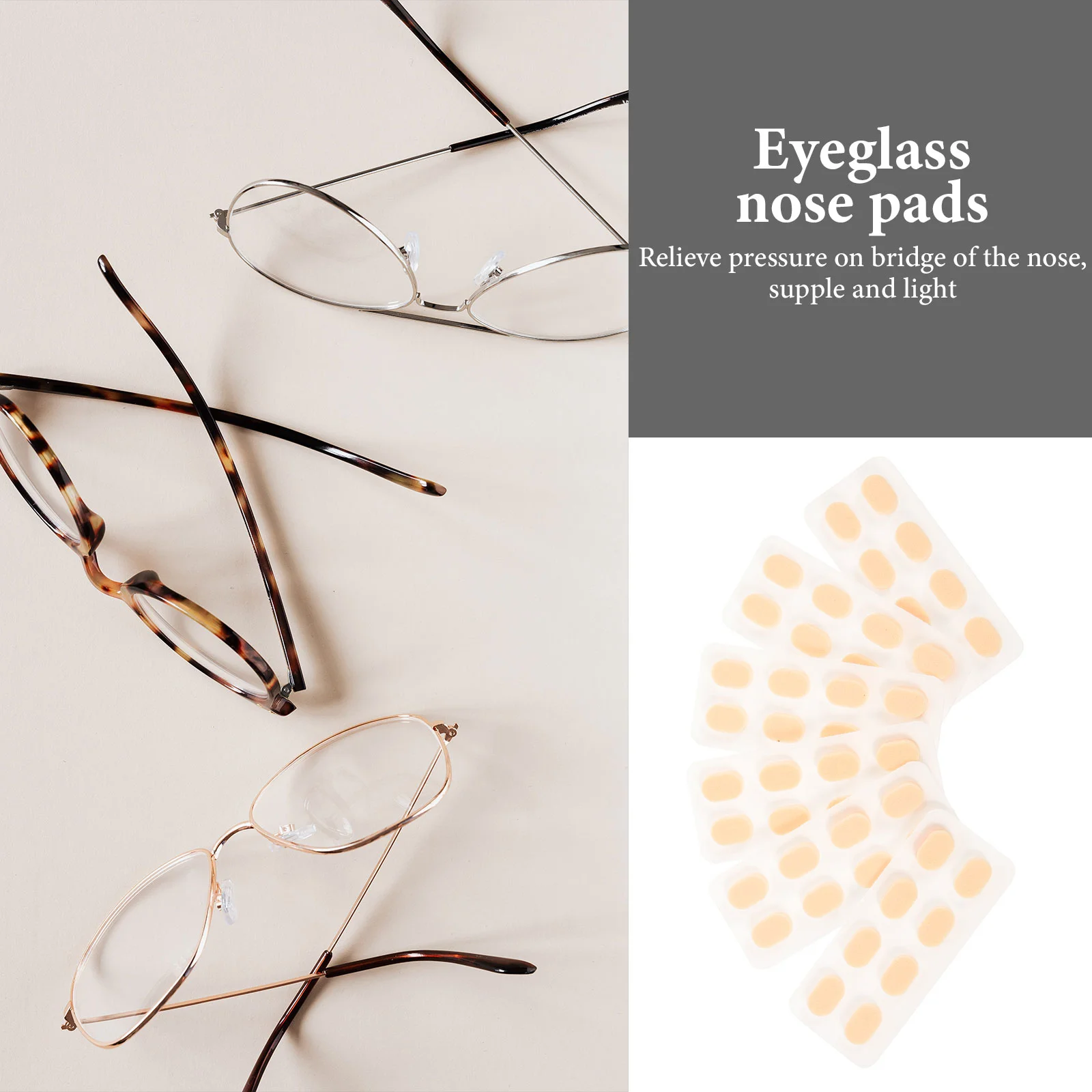 20 Sheets Eye Glasses Frame Patches Anti-slip Nose Pads Non-slip Skin-friendly Eyeglass