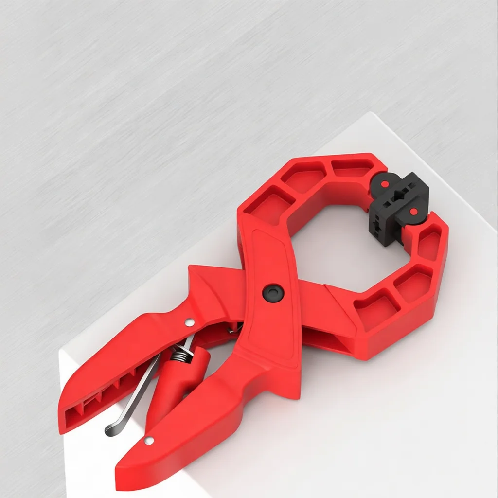 Heavy Duty A Type Woodworking Clamp Plastic Spring Clip Tool Red Carpentry Hand Fastening Device Durable DIY Home Repair Clamp
