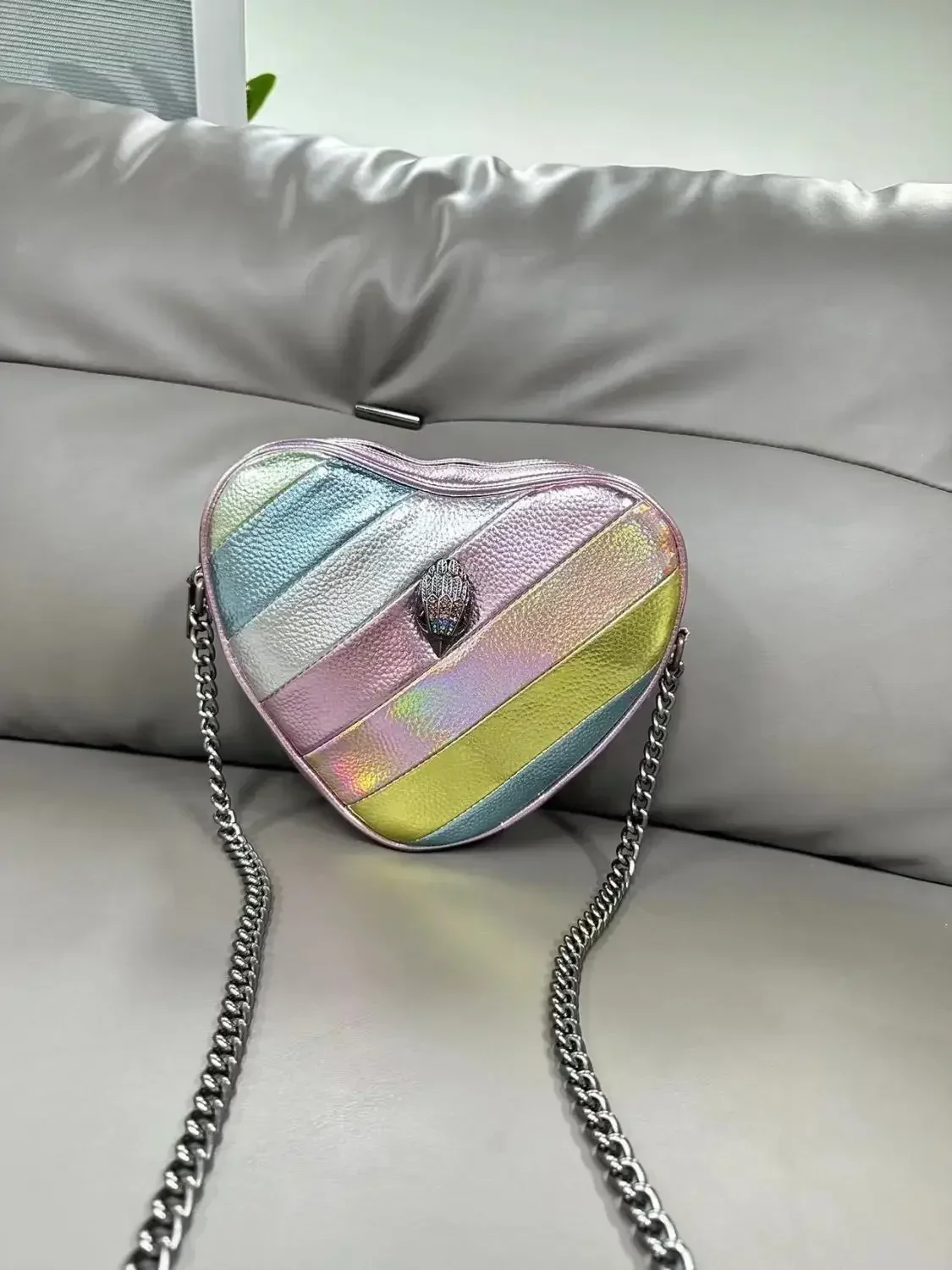 kurt geiger heart bags rainbow london bags mini black purple