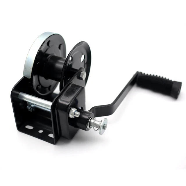 

WLL 550KG Hand Crank Winch Alloy Steel Small Trailer Winch With Anti-slip Handle Portable Hand Crank Winch With Hook