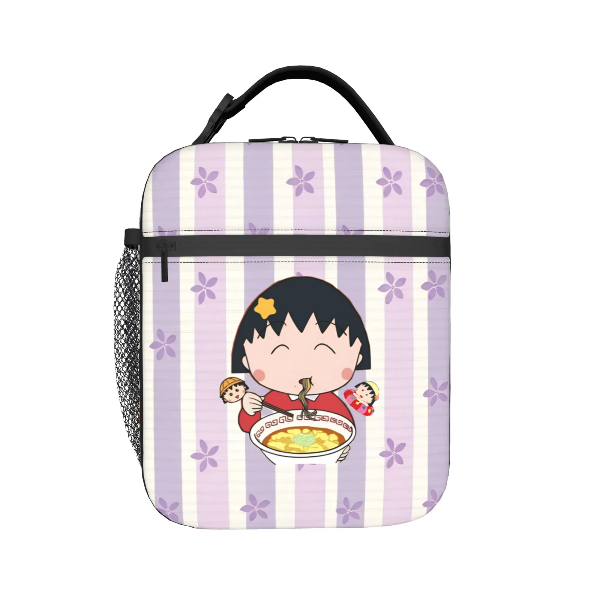 Marukos Ramen Noodles Food Cute Kawaii Insulated Lunch Bags Cooler Bag Reusable,Lunch Container  High Capacity Tote Lunch Box