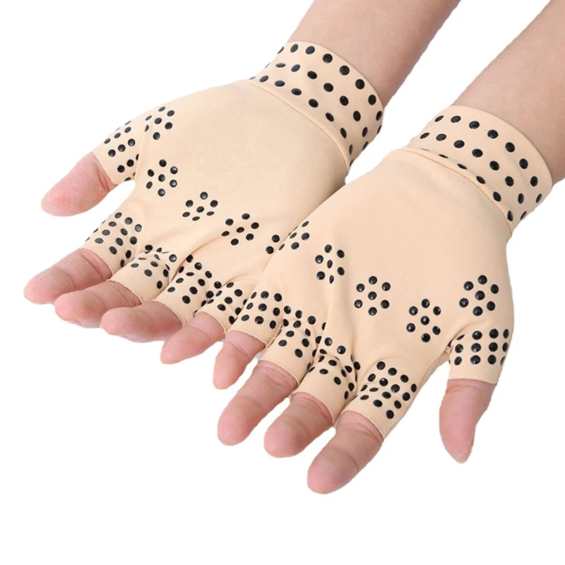 Guantes magnéticos de terapia de compresión para la salud, antiartritis, reumatoide, alivio del dolor de mano, Corrector de muñeca, masajeador de mano