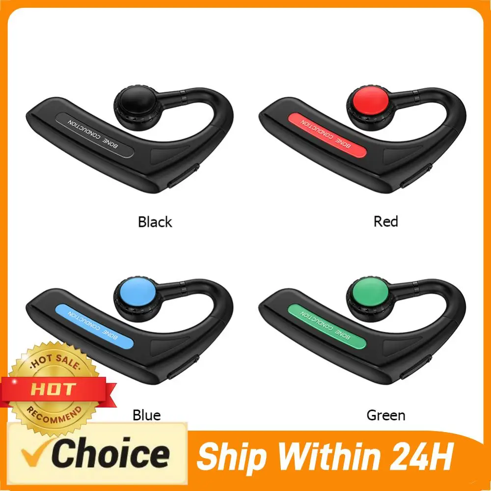 

Портативная беспроводная гарнитура с шумоподавлением, беспроводные наушники с костной проводимостью и микрофоном для бизнеса, спорта, велоспорта, фитнеса