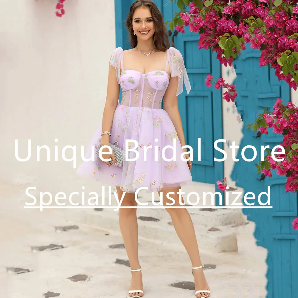 فساتين كوكتيل مسائية رائعة مخصصة مفتوحة الظهر أنيقة على شكل حرف a بدون أكمام على شكل قلب جميلة مزينة بحفلات قصيرة جديدة Pr #3