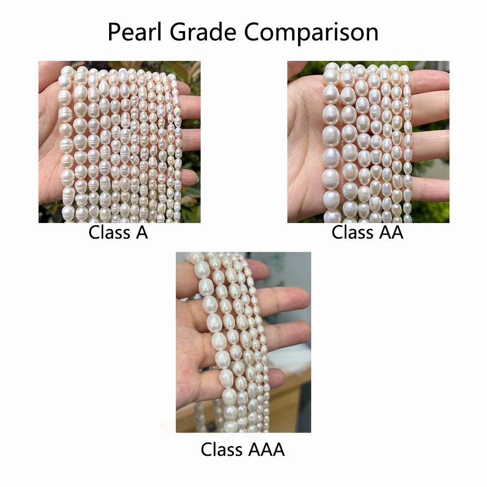 

100% Natural Freshwater Pearl Wholesale A/AA/AAA High Quality Rice Shape Beads For Jewelry Making DIY Bracelets Necklace