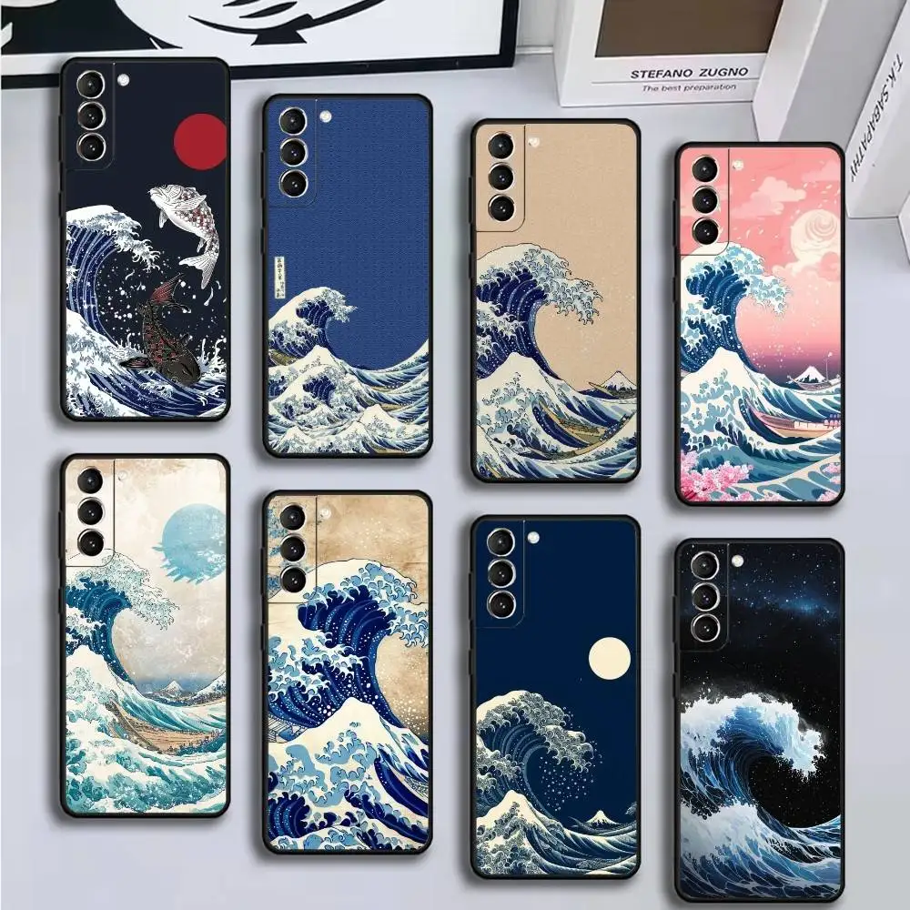 

Great Wave Kanagawa Phone Case For Samsung GalaxyA13,21s,22,31,32,52,53,71,72,73,Soft Black Cover