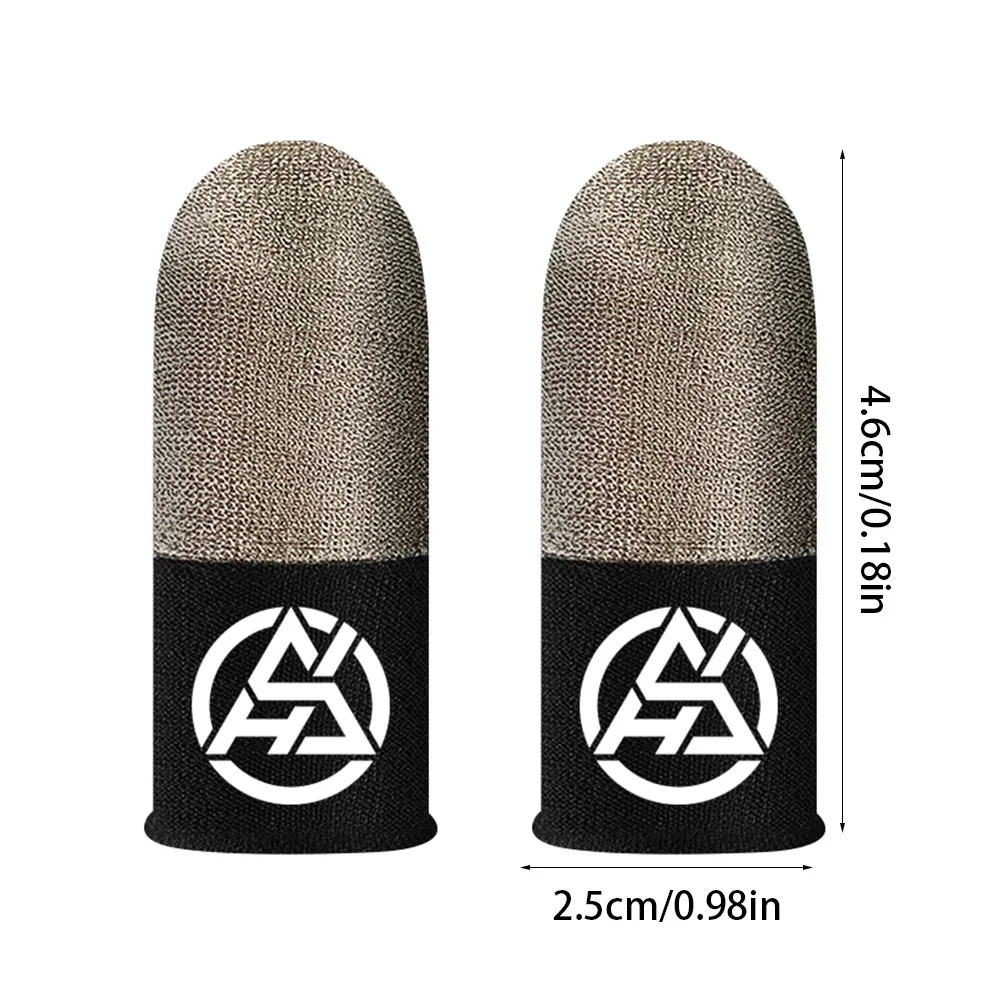 1/2 Pair Luminous Fingertips Sweat-Proof Game Finger Sleeve Finger Cots Cover Sensitive Mobile Touch Glove for PUBG Phone Games