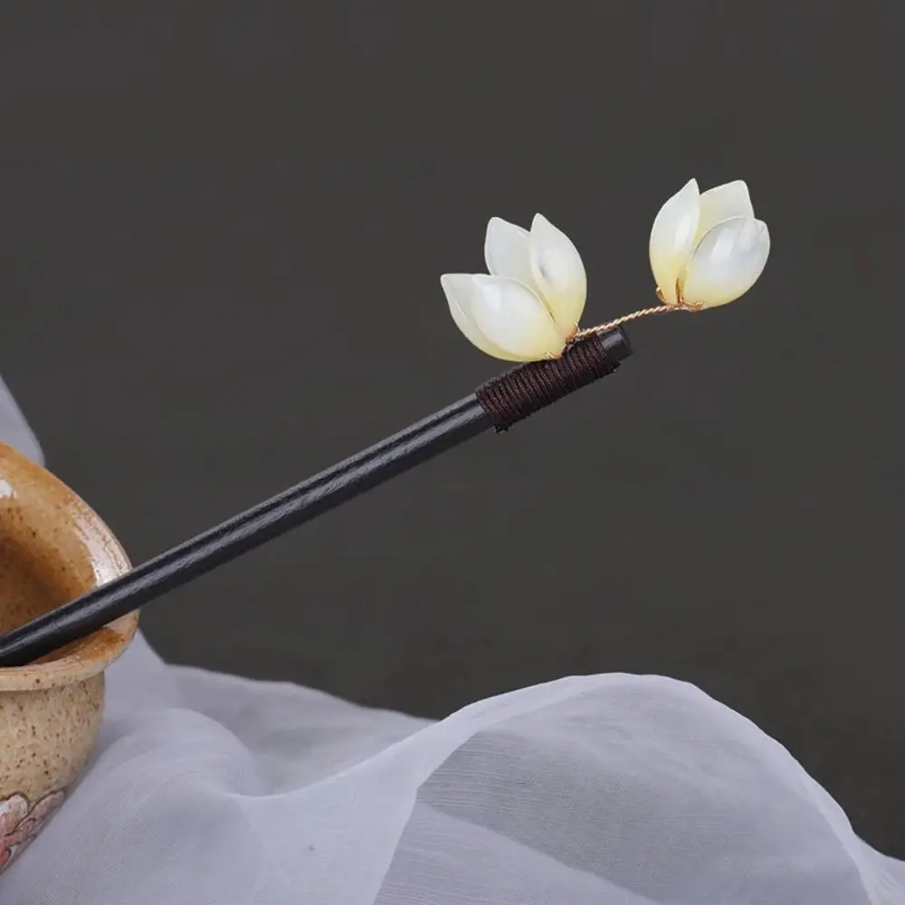 

Retro Elegant For Girls Braided Hairpins Flower Wooden Korean Hanfu Hairpins Hair Clip Chinese Hair Fork Women Hair Sticks