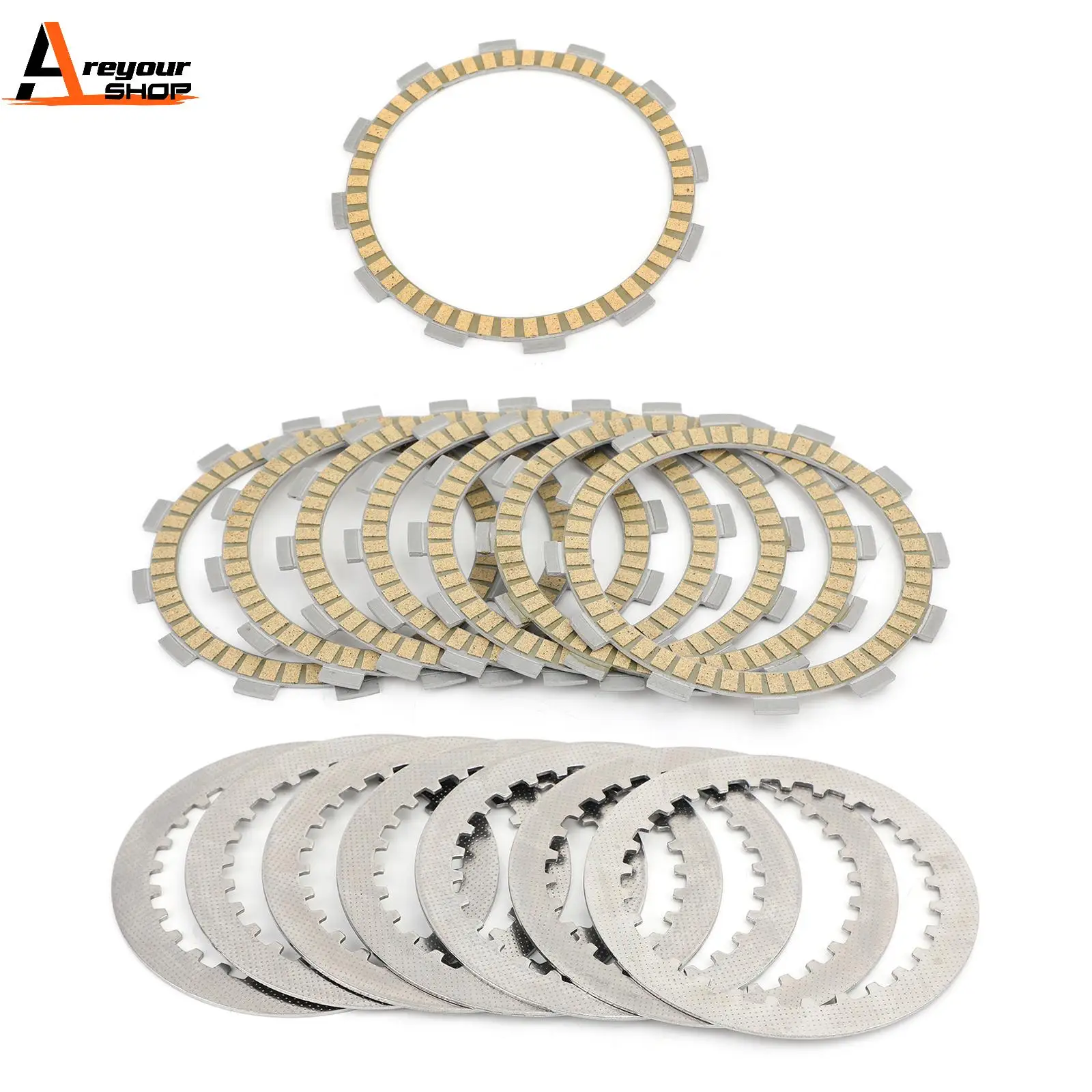 Areyourshop Suitable for Suzuki GSX 600 750 F GSF650 Bandit 1998-2006 GSX750W Clutch Kit Steel & Friction Plates