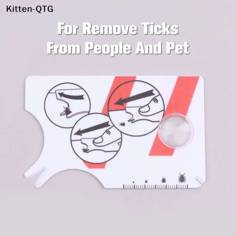 1PC Tick Card With Magnifying Glass Allows Easy Removal Of Ticks Tick Remover For Dogs And Cats With Handy Pocket Size 8.2x5.5cm