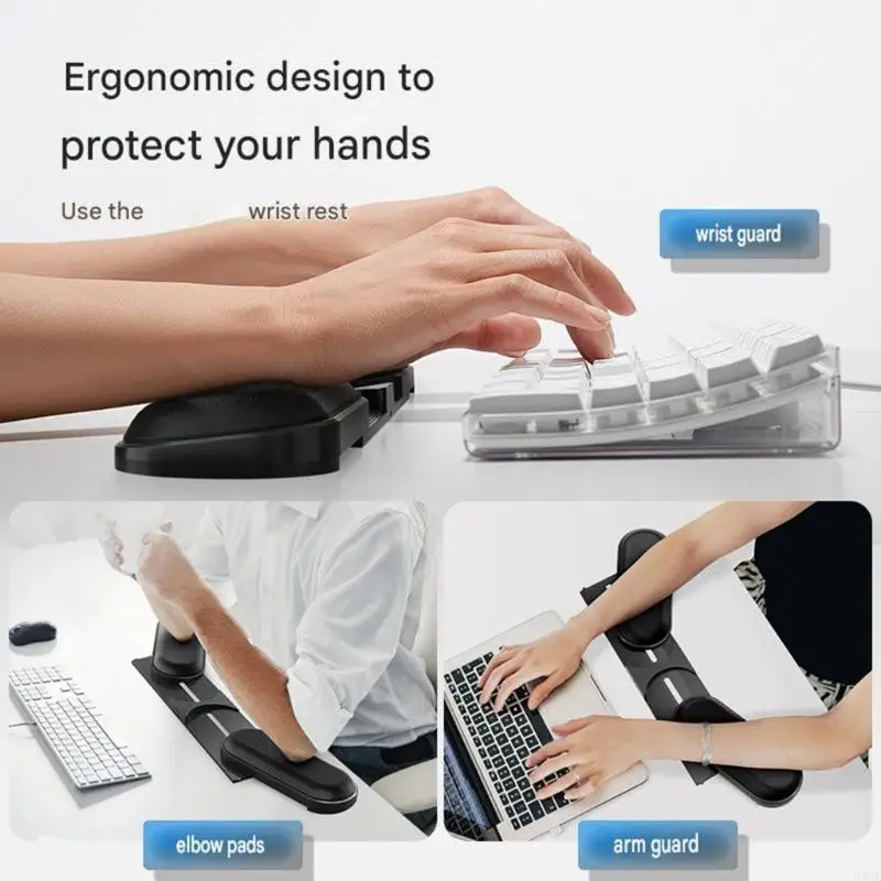 Home Office Wrist Rest and Forearm Cushion Pad for Typing Mouse and Laptop Work, Desk Comfort Aid for Daily Table Writing Tasks