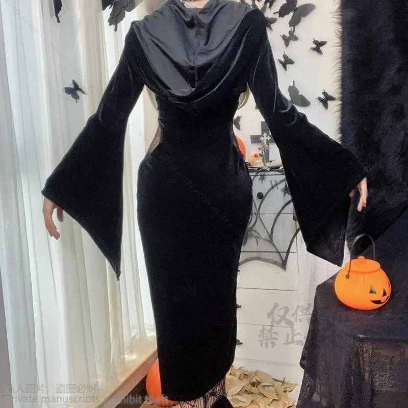 Disfraz de bruja de Anime para mujer, Tutor de monja oscura de Europa y América, vestido Sexy JK, uniforme de vampiro Retro para fiesta de Halloween de Lolita