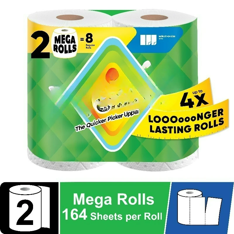 

Бумажные полотенца Select-A-Size белые, 2 мегарулона, 164 листа в рулоне