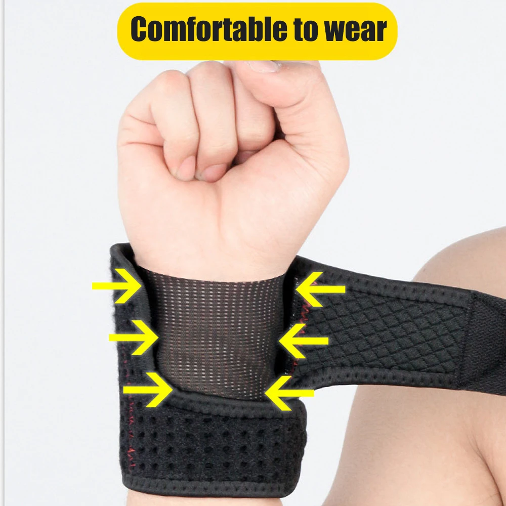 1Pcs Wrist Brace Support Strap, Adjustable Breathable Wristband for Fitness Weightlifting, Tendonitis, Carpal Tunnel Arthritis