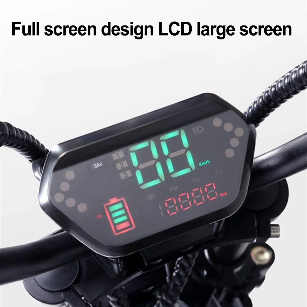48V 60V 72V 6PIN LCD Display Electric Bike Meter Control Panel For EBike Electric Scooter Display Positive Negative Control Fit