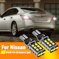 2pcs For Nissan Maxima 2000-2018, Micra 2017-2018, GT-R 2007-2019 LED Backup Light Blub Reverse Lamp W16W T15 921 Canbus