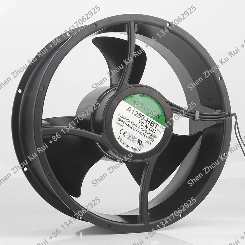 A1259-HBT TC.N.GN Cooling fanoriginal Sunon AC115V 0.60/0.65A DC EC 25489 254X254X89MM 25.4CM Ball bearing industrial cabinet