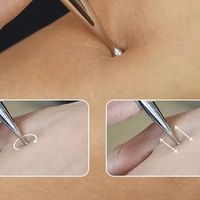 Double Heade Ear Point Probe Rod Stainless Steel Muscle Fascia Pen Facial Neck Massager Lifting Scraping Acupuncture Pen