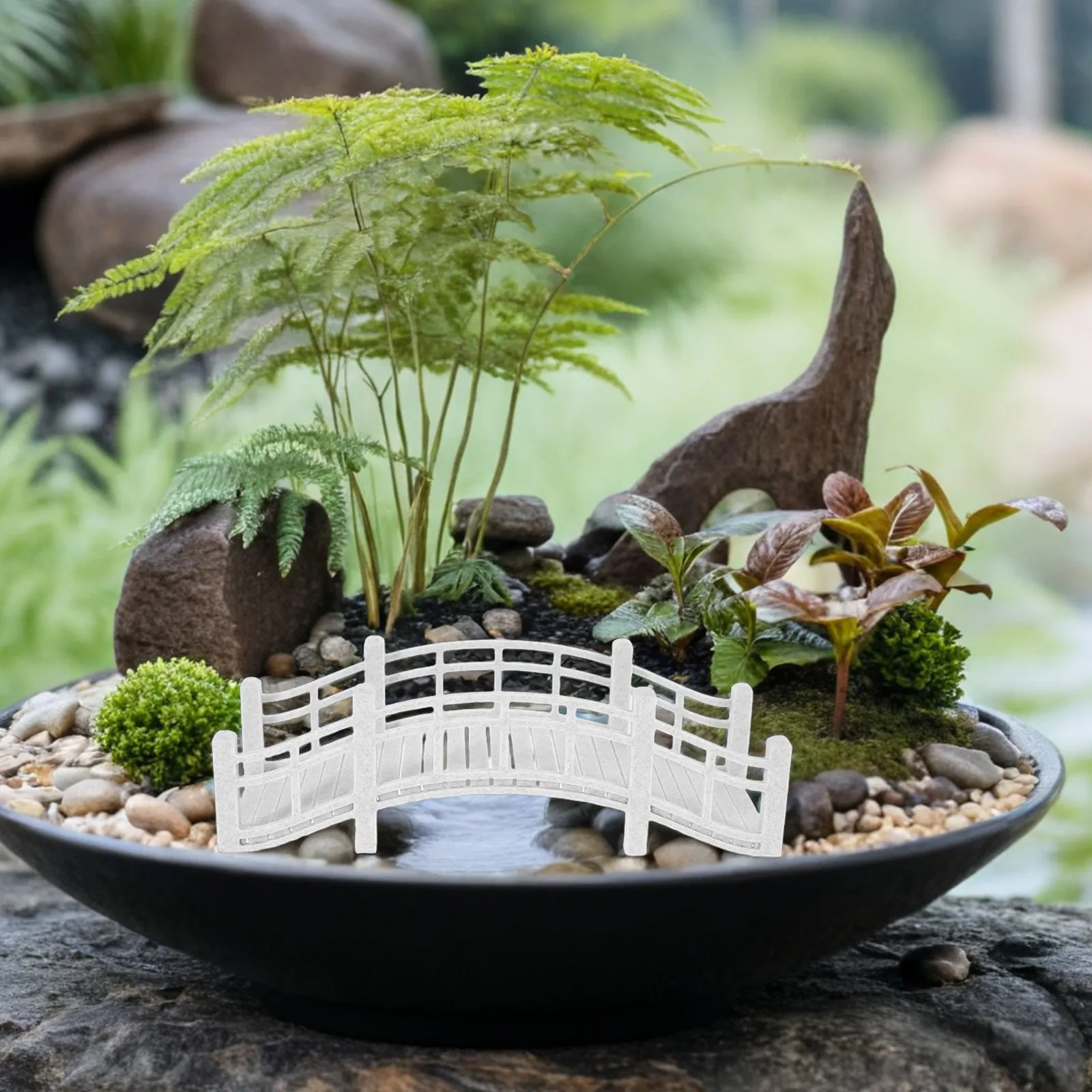 Garden Landscape Decoration Bridge Bonsai Arch Mini Fairy Halloween Christmas New Year Bonsai Miniature Bridge Vintage