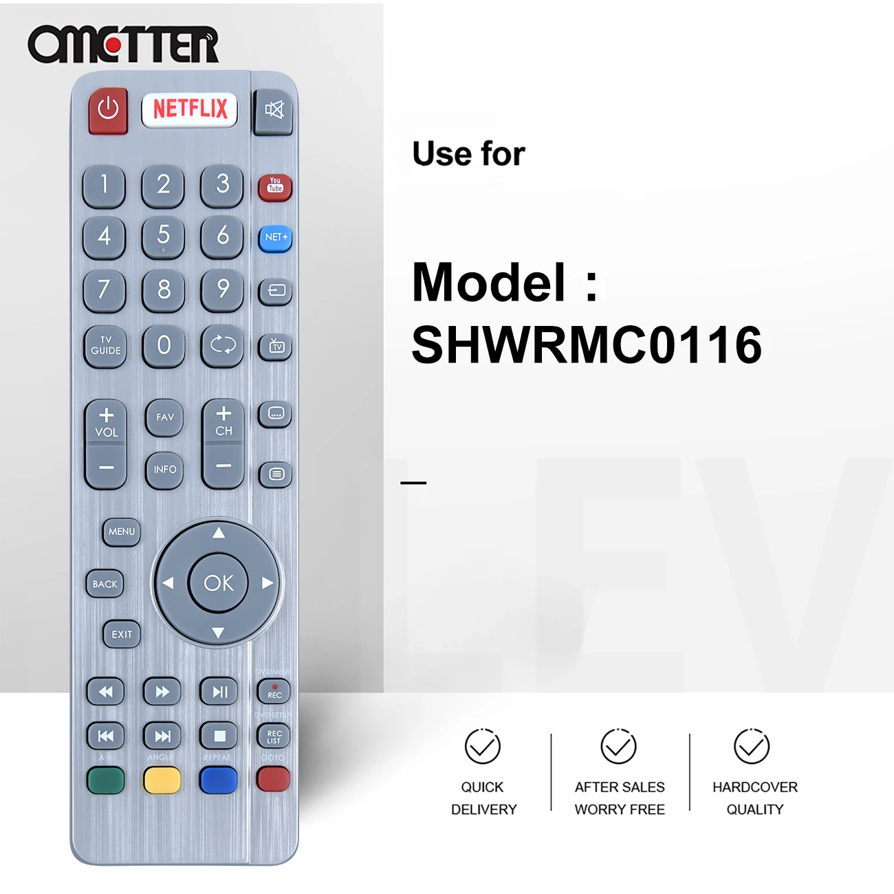 DH1903130519 SHWRMC0116 for Sharp Aquos TV Remote Control With Controller