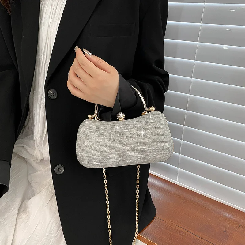 Cute Small PVC Shoulder Crossbody Bags for Women 2024 Trend Hit Luxury Party Evening Handbags and Purses Female Travel Clutch