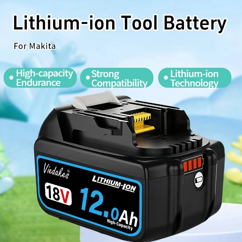 

Original for Makita 18V Battery, 12Ah lithium-ion battery, For Makita 18V Power Tool DDF487 DTW700 DGA405 DTD173 DJV182 HR140Z